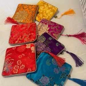 MEW! Card Sets Elegant Silk Brocade Pouch & Mandala Portal Card Sets- Multicolor